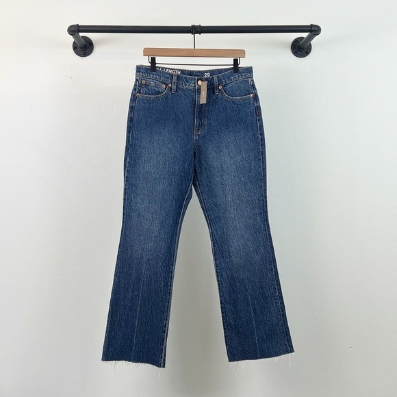 NWT J. Crew Full Length Demi Bootcut Jeans in Kamari Wash w/ Raw Hem - Picture 5 of 9